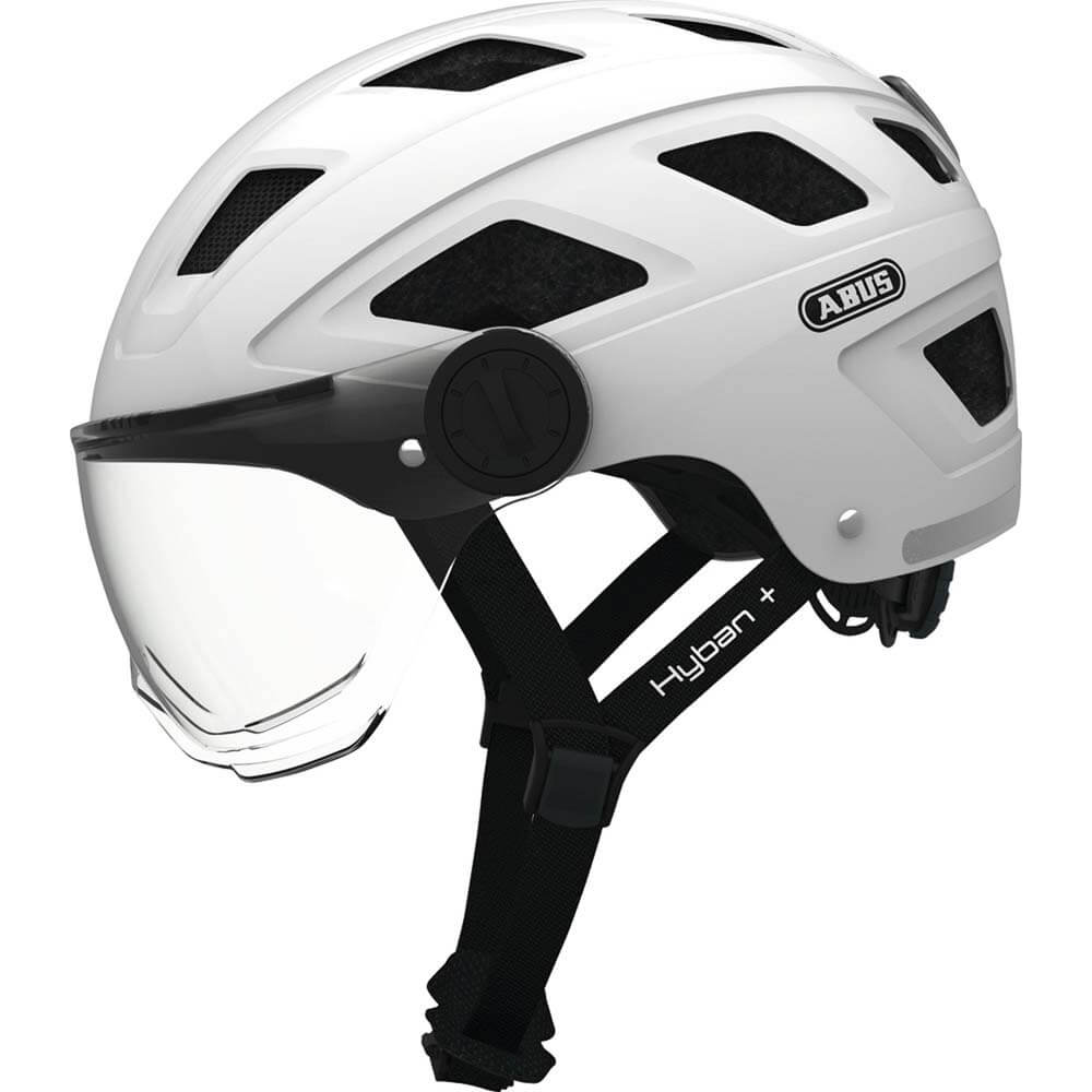Abus Helm Hyban Clear Visor White Cream M 52 58 abus kopen in de aanbieding