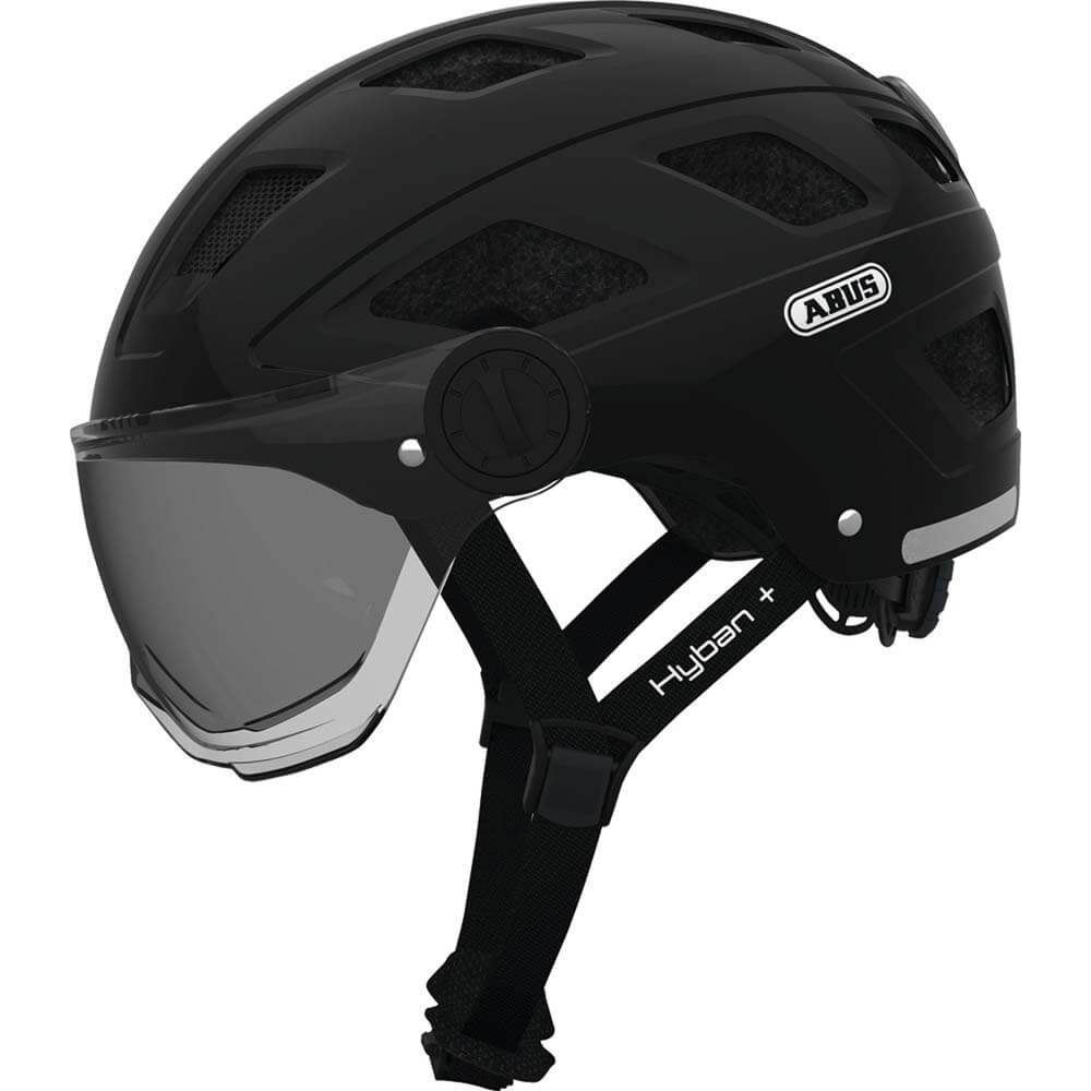 Abus Helm Hyban Smoke Visor Black M 52 58 abus kopen in de aanbieding