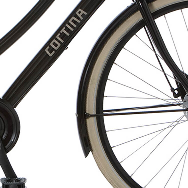 Fietsuniek Cortina V Spatb 28 U1E U1 Black Brown fietsuniek kopen in de aanbieding