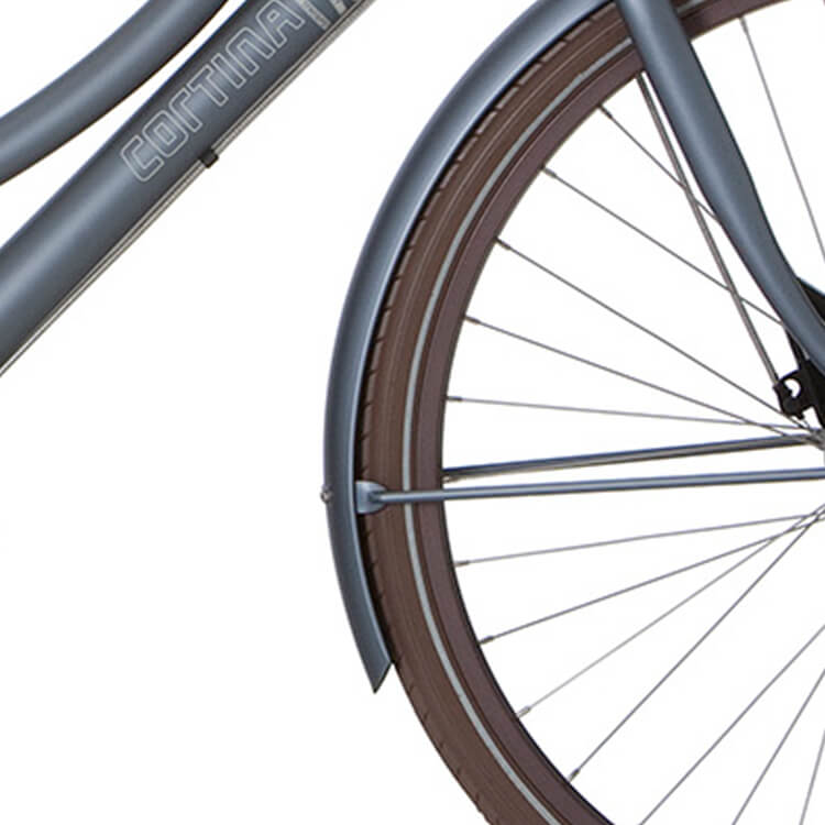 Fietsuniek Cortina V Spatb 28 U4 Silv Stahl Matt fietsuniek kopen in de aanbieding