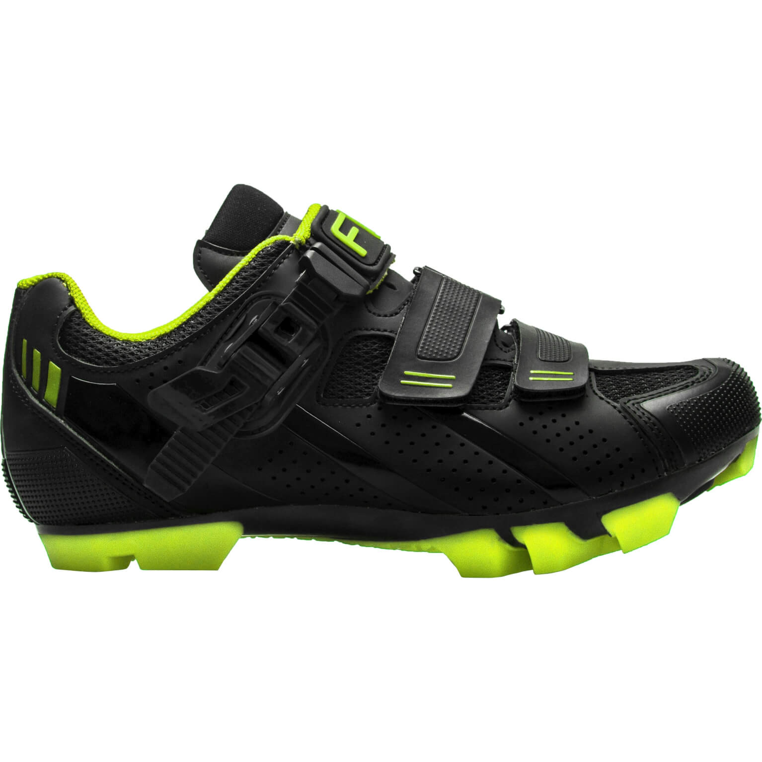Flr F 65 Mtb Schoen Zwartneongeel 38 flr kopen in de aanbieding